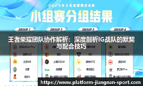 王者荣耀团队协作解析：深度剖析IG战队的默契与配合技巧